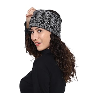 gajraj unisex knitted woolen headband earmuffs ear warmer for men and women