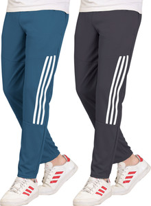 GAJVU Striped Men Black Blue White Track