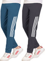 GAJVU Striped Men Black Blue White Track