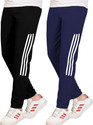 GAJVU Striped Men Black Dark Blue White