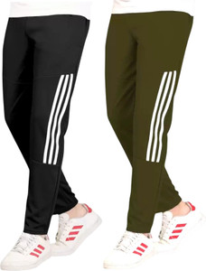GAJVU Striped Men Black Dark Green White