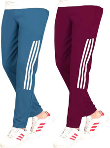 GAJVU Striped Men Blue Maroon White Track
