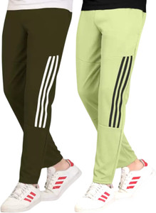 GAJVU Striped Men Dark Green Light Green