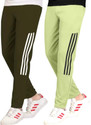 GAJVU Striped Men Dark Green Light Green