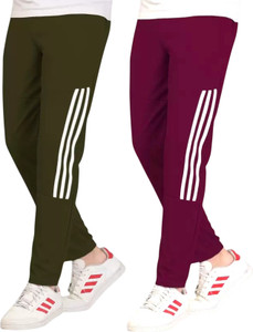 GAJVU Striped Men Dark Green Maroon White