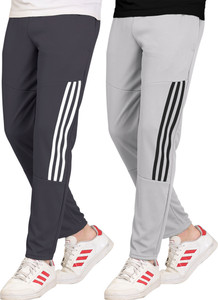 GAJVU Striped Men Grey Black White Track