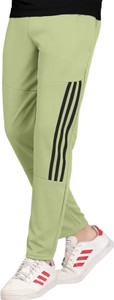 GAJVU Striped Men Light Green Black Track