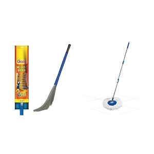 gala no dust broom with extendable long handle broom stick for home floor cleaning and ceiling clean