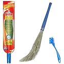 Gala No Dust Broom for Floor Cleaning, Broom Stick (Pack of 1) &amp; Gala Shergrip Sink Brush, Multicolor, Pack of 1 Piece (132801)