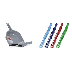 gala dustgo set brush set with dustpan assorted colour 132759