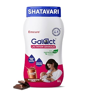 galact lactation granules 600g  india39s only brand with 100 patient clinical trial  lactation supplement for breastfeeding  4x milk boost  shatavari amp 6 herbs  30 days pack  chocolate flavour