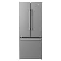 Galanz 3-Door French Door Refrigerator with Bottom Freezer &amp; Installed Ice Maker, 16 Cu Ft, Stainless Steel