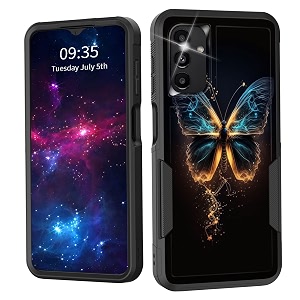 for galaxy a13 5ga04s casedual layer shockproof heavy duty full body protection tough rugged durable protective cell phone cover for samsung galaxy a13 5ga04sbeautiful butterfly