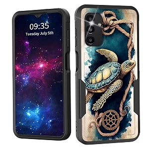 for galaxy a13 5ga04s casedual layer shockproof heavy duty full body protection tough rugged durable protective cell phone cover for samsung galaxy a13 5ga04scute turtle