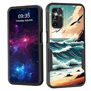 for galaxy a13 5ga04s casedual layer shockproof heavy duty full body protection tough rugged durable protective cell phone cover for samsung galaxy a13 5ga04ssea waves