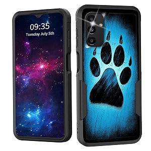 for galaxy a13 5ga04s casedual layer shockproof heavy duty full body protection tough rugged durable protective cell phone cover for samsung galaxy a13 5ga04sdog paws print