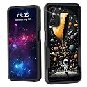 for Galaxy A13 5G/A04S Case,Dual Layer Shockproof Heavy Duty Full Body Protection Tough Rugged Durable Protective Cell Phone Cover for Samsung Galaxy A13 5G/A04S,Astronaut Planet Moon