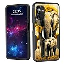 for Galaxy A13 5G/A04S Case,Dual Layer Shockproof Heavy Duty Full Body Protection Tough Rugged Durable Protective Cell Phone Cover for Samsung Galaxy A13 5G/A04S,Sunflower Elephant