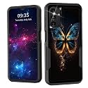 for Galaxy A13 5G/A04S Case,Dual Layer Shockproof Heavy Duty Full Body Protection Tough Rugged Durable Protective Cell Phone Cover for Samsung Galaxy A13 5G/A04S,Beautiful Butterfly