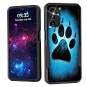 for Galaxy A13 5G/A04S Case,Dual Layer Shockproof Heavy Duty Full Body Protection Tough Rugged Durable Protective Cell Phone Cover for Samsung Galaxy A13 5G/A04S,Dog Paws Print
