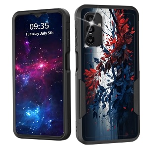 for galaxy a14 5g casedual layer shockproof heavy duty full body protection tough rugged durable protective cell phone cover for samsung galaxy a14 5g 66 inch 2023leaves