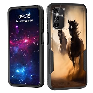 for galaxy a14 5g casedual layer shockproof heavy duty full body protection tough rugged durable protective cell phone cover for samsung galaxy a14 5g 66 inch 2023running horse