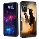 for Galaxy A14 5G Case,Dual Layer Shockproof Heavy Duty Full Body Protection Tough Rugged Durable Protective Cell Phone Cover for Samsung Galaxy A14 5G 6.6 inch 2023,Running Horse
