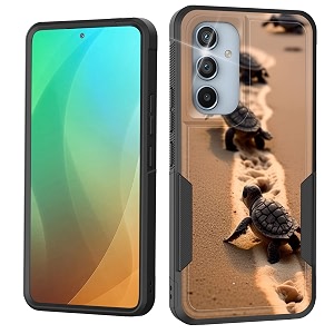 for galaxy a54 5g casedual layer shockproof heavy duty full body protection tough rugged durable protective cell phone cover for samsung galaxy a54 5g 64 inch 2023sea turtles on the beach