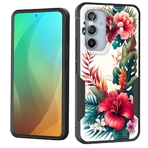 for galaxy a54 5g casedual layer shockproof heavy duty full body protection tough rugged durable protective cell phone cover for samsung galaxy a54 5g 64 inch 2023tropical flower