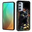 for Galaxy A54 5G Case,Dual Layer Shockproof Heavy Duty Full Body Protection Tough Rugged Durable Protective Cell Phone Cover for Samsung Galaxy A54 5G 6.4 inch 2023,Black Cat