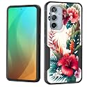 for Galaxy A54 5G Case,Dual Layer Shockproof Heavy Duty Full Body Protection Tough Rugged Durable Protective Cell Phone Cover for Samsung Galaxy A54 5G 6.4 inch 2023,Tropical Flower