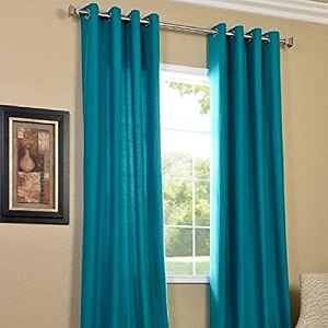 galaxy home decor plain royal silky curtains for window 6 feet 1 piece aqua aqua window 6 feet