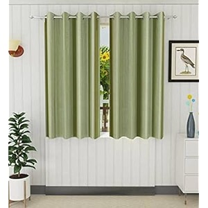 galaxy home decor plain royal silky curtains for window 6 feet 1 piece green green window 6 feet