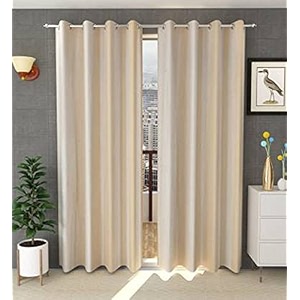 galaxy home decor plain royal silky curtains for long door 9 feet 1 piece cream cream long door 9 feet