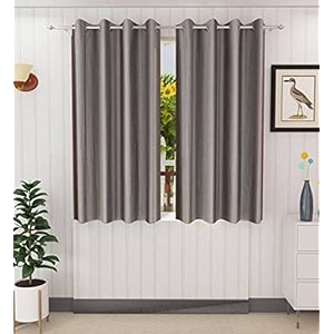 galaxy home decor plain royal silky curtains for window 5 feet 1 piece grey grey window 5 feet
