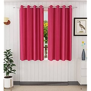 galaxy home decor plain royal silky curtains for window 5 feet 1 piece pink pink window 5 feet