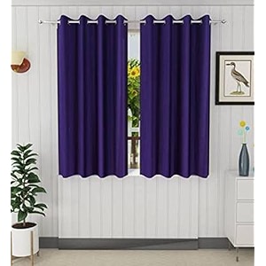 galaxy home decor plain royal silky curtains for window 6 feet 1 piece purple purple window 6 feet