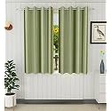 Galaxy Home Decor Plain Royal Silky Curtains for Window 5 Feet, 1 Piece, Green (Green, Window 5 Feet)