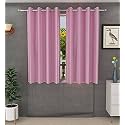 Galaxy Home Decor Plain Royal Silky Curtains for Window 6 Feet, 1 Piece, Baby Pink (Baby Pink, Window 6 Feet)