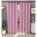 Galaxy Home Decor Plain Royal Silky Curtains for Long Door 8 Feet, 1 Piece, Baby Pink (Baby Pink, Long Door 8 Feet)