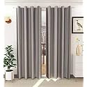 Galaxy Home Decor Plain Royal Silky Curtains for Long Door 9 Feet, 1 Piece, Grey (Grey, Long Door 9 Feet)