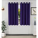 Galaxy Home Decor Plain Royal Silky Curtains for Window 6 Feet, 1 Piece, Purple (Purple, Window 6 Feet)