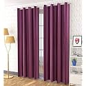 Galaxy Home Decor Plain Royal Silky Curtains for Window 6 Feet, 1 Piece, Wine (Wine, Window 6 Feet)