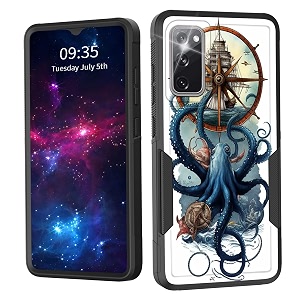 for galaxy s20 fe 5g casedual layer shockproof heavy duty full body protection tough rugged durable protective cell phone cover for samsung galaxy s20 fe 5g 2022cute octopus