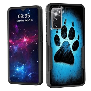 for galaxy s20 fe 5g casedual layer shockproof heavy duty full body protection tough rugged durable protective cell phone cover for samsung galaxy s20 fe 5g 2022dog paws print