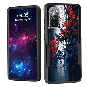 for galaxy s20 fe 5g casedual layer shockproof heavy duty full body protection tough rugged durable protective cell phone cover for samsung galaxy s20 fe 5g 2022leaves