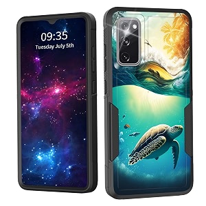 for galaxy s20 fe 5g casedual layer shockproof heavy duty full body protection tough rugged durable protective cell phone cover for samsung galaxy s20 fe 5g 2022sea turtle