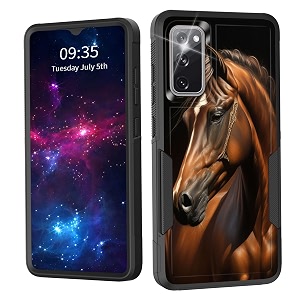 for galaxy s20 fe 5g casedual layer shockproof heavy duty full body protection tough rugged durable protective cell phone cover for samsung galaxy s20 fe 5g 2022horse