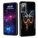 for Galaxy S20 FE 5G Case,Dual Layer Shockproof Heavy Duty Full Body Protection Tough Rugged Durable Protective Cell Phone Cover for Samsung Galaxy S20 FE 5G 2022,Beautiful Butterfly