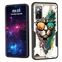 for Galaxy S20 FE 5G Case,Dual Layer Shockproof Heavy Duty Full Body Protection Tough Rugged Durable Protective Cell Phone Cover for Samsung Galaxy S20 FE 5G 2022,Funny Cat